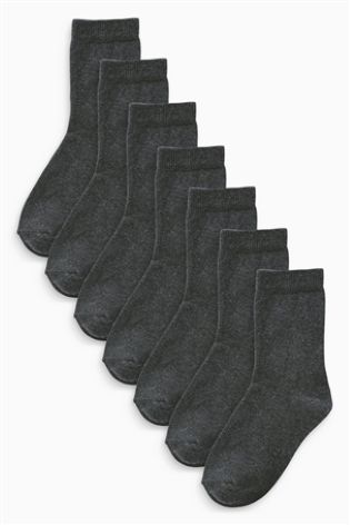 Grey School Socks Seven Pack (Older Boys)